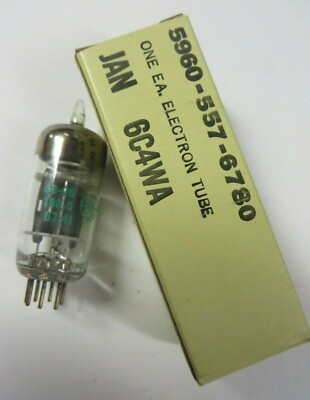 Vintage 1960's GE Electron Vacuum Tube 6C4WA New Old Stock in Box