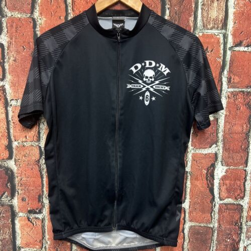 Dickeys Death March Cycling Jersey Mens L Made in USA Bad Idea Racing Black - Picture 1 of 3