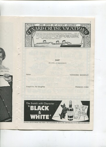 Vintage Broadway Playbill A TASTE OF HONEY Billy Dee Williams 1961 - Picture 2 of 3