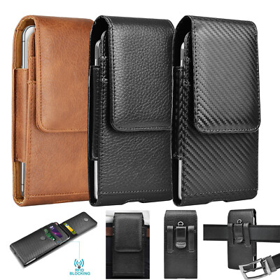 for Samsung Galaxy S24 S23 S21 Plus S20 FE Leather Belt Clip Holster Phone Cover