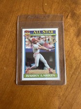 1991 TOPPS DESERT SHIELD #400 BARRY LARKIN “AUTHENTIC” REDS
