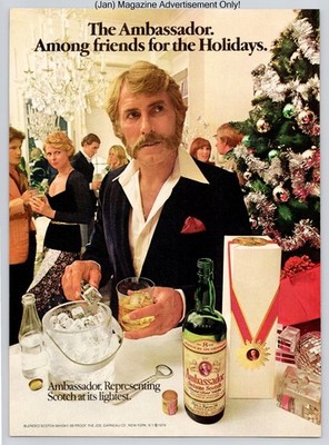 Ambassador Deluxe Scotch Holiday Party Host Festive Vintage 1977 Advertisement
