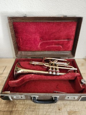 VINTAGE KING SUPERIOR CORNET CLEVELAND OH H.N. WHITE KING 7K MOUTHPIECE W/CASE