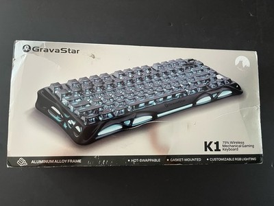 GravaStar Mercury K1 75% Wireless Mechanical Gaming Keyboard Stealth Black