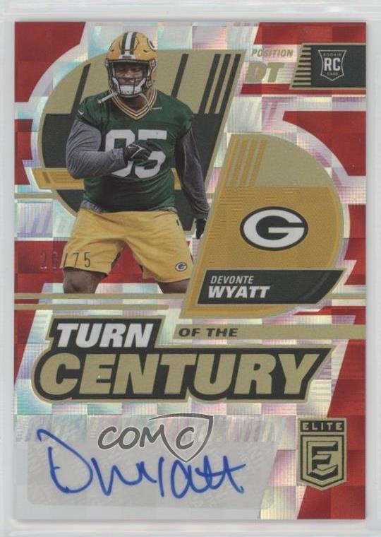 Devonte Wyatt Panini Donruss Elite Turn of the Century Autographs #TC74 Red