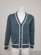 Rhone Men's Earl Golf Cardigan Tidal Green/White Size M
