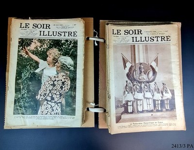 Vintage Lot 34 st. Le Soir Illustré 1932-1937 j. N.249-497 Belgien Illustrierte