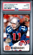 PSA 10 GEM MINT 1994 STADIUM CLUB DREW BLEDSOE #360 SUPER BOWL XXIX 40758 B294