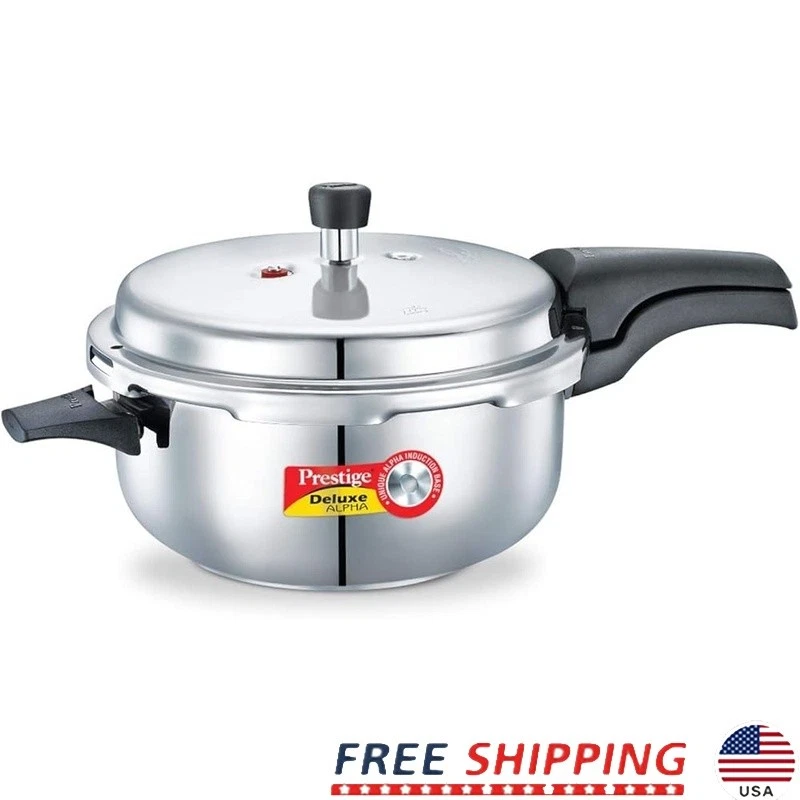 5L Stainless Steel Pressure Cooker Unique Pressure Indicator Durable Handles New