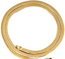 18K Yellow Gold Filled Hypo-Allergenic 20inch 4mm wide Snake Chain Necklace H764