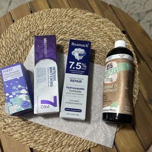 Bundle 4 Pack White toothpaste And Mouthwash Concéntrate And Coconut Oil New 