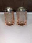 Anchor Hocking Pink Depression Glass Madrid Pattern Salt and Pepper Shakers Set