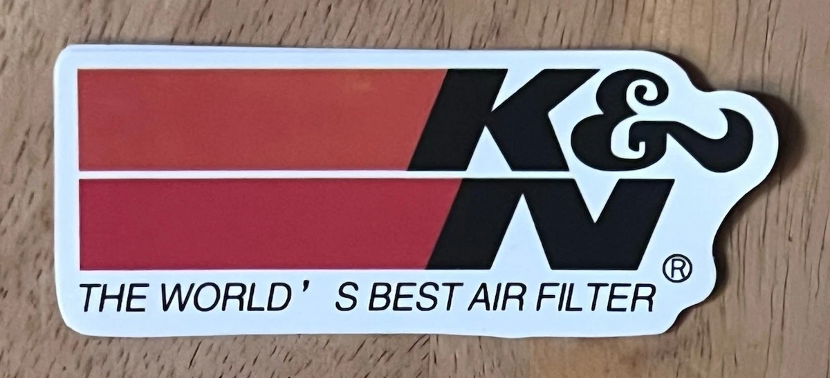 K & N Filters - Décalcomanie/autocollant de course vintage d