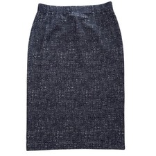   NWT- J. McLAUGHLIN- Medium Navy MAZE Pencil Skirt Crosshatch Jacquard