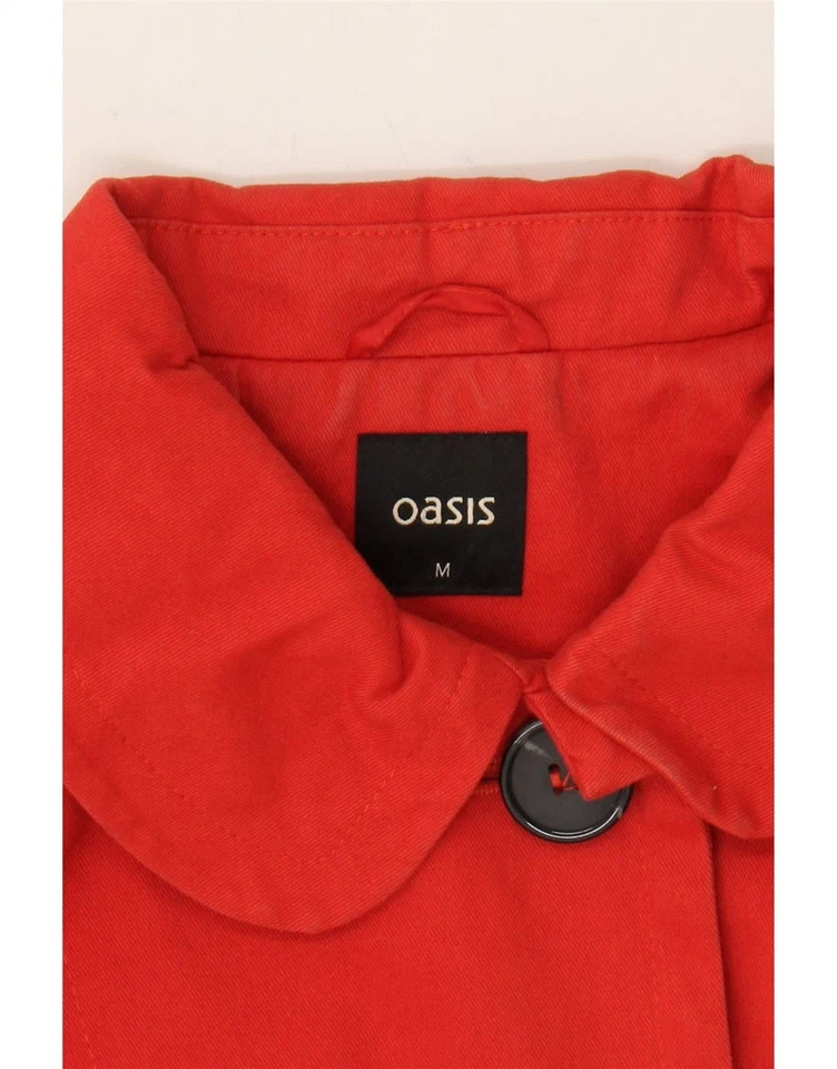 Trench coat feminino OASIS Reino Unido 12 algodão vermelho médio AS01 - Imagem 3 de 3