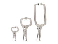 Tekton Swivel Pad Locking C-Clamp Set, 3 Pieces