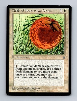 Circle of Protection: Green Common Ice Age Magic: The Gathering Lightly Played