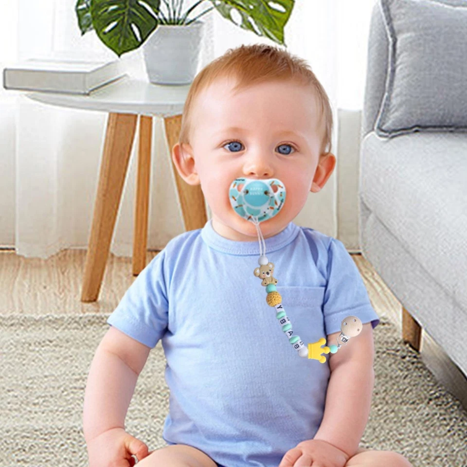 Lindo clip de chupete de silicona para bebé chupete chupete clip soporte cadena regalo Foto 3 de 4