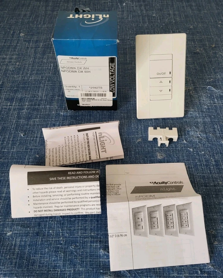 Acuity Controls • NPODMA DX WH Sensor Switch • Low Voltage #2592TS • New/Sealed! - Image 2 of 4