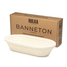 Bulka Oval 750g Groove Banneton Bread Proofing Basket Pressed Wood Pulp, Sour