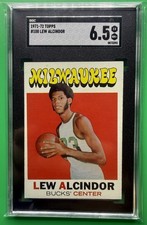 1971-72 Topps Lew Alcindor (Kareem Abdul Jabbar) #100 HOF Lakers SGC 6.5 EX-NM+