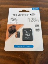 Team Group 128GB microSDXC UHS-I Class 10 High Speed Memory Card with Adapter