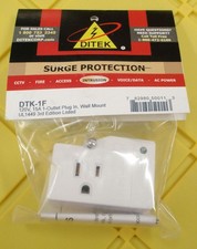 Qty. 7 Lot Ditek DTK-1F Surge Protector Access Voice Data CCTV Outlet Protection