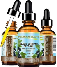 Botanical Beauty BLACK CURRANT SEED OIL 100% Pure Natural Undiluted Refined Cold