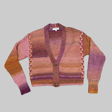 Intermix Women Purple Cardigan P Reggie Ombre" Knit Cardigan Knit Cable