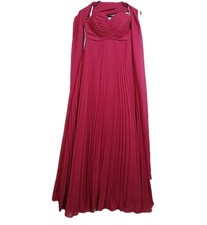 NWT Formal, Prom, Bridesmaid Dress Sz 6 Burgandy Floor Length w Long Scarf Wrap