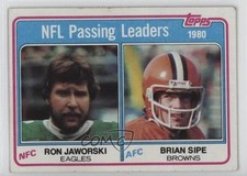 1981 Topps Passing Leaders Brian Sipe Ron Jaworski #1 17vs