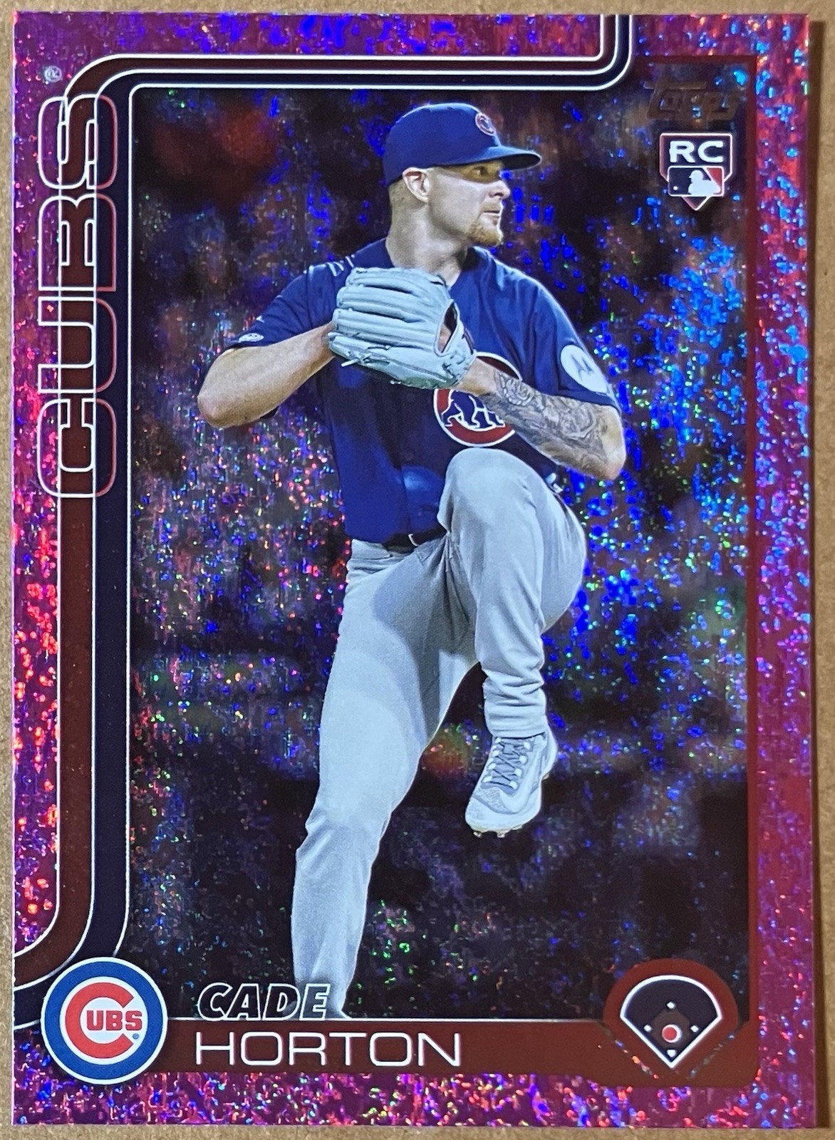 2025 TOPPS UPDATE CADE HORTON RC #US140 PINK HOLO FOIL PARALLEL SP CUBS