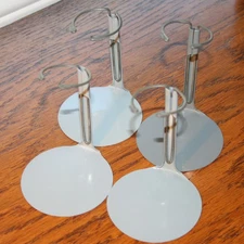 Set of 4 Very Nice Gray Powder-Coated Kaiser stands for 8-inch Dolls