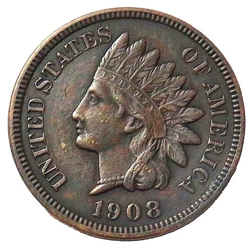 1908 S KEY DATE INDIAN HEAD CENT 1C EXTRA FINE CONDITION
