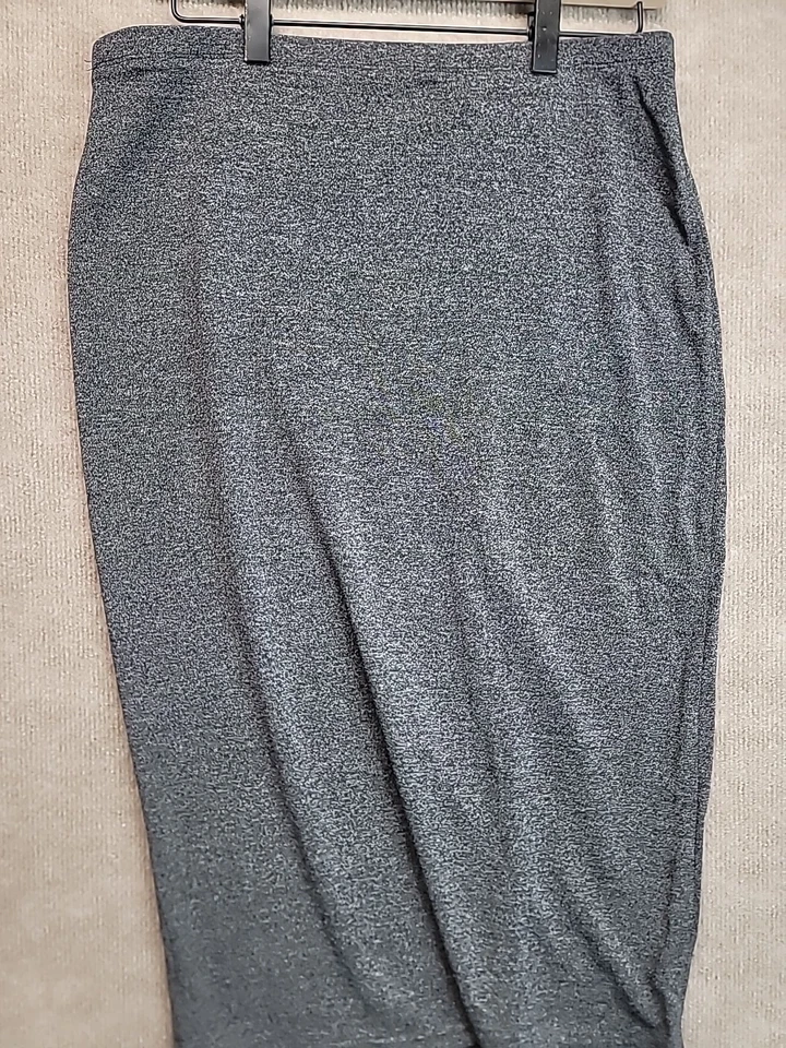 Falda Express Midi Para Mujer Talla Mediana Gris Polar Cintura Elástica Negocios Preppy Foto 2 de 4