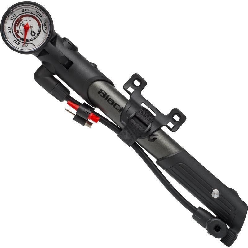 Hybrid Bicycle Frame Pump Pressure Gauge Reversible Head Por
