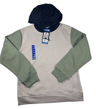 Adidas Hoodie Boys Size L 14/16 Youth Tan Green New With Tags