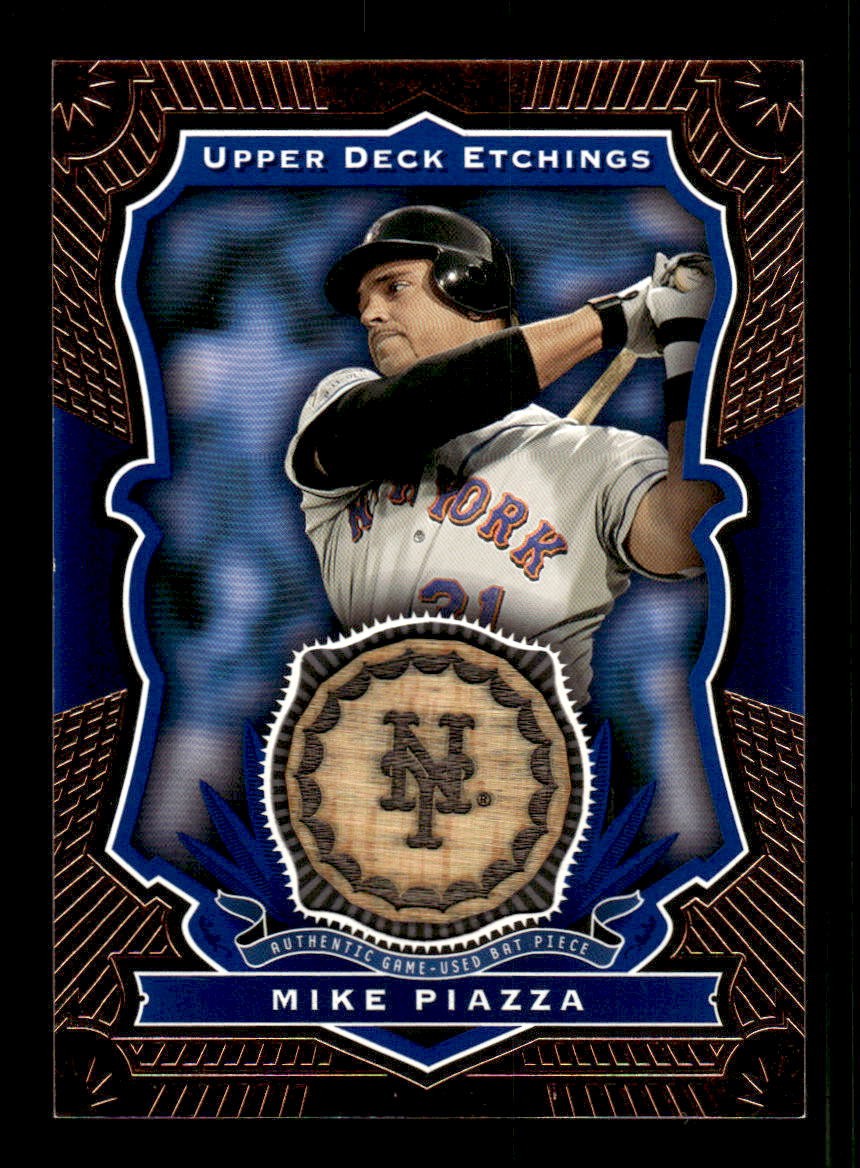 2004 Upper Deck Etchings #BE-PI Mike Piazza Game Bat Blue