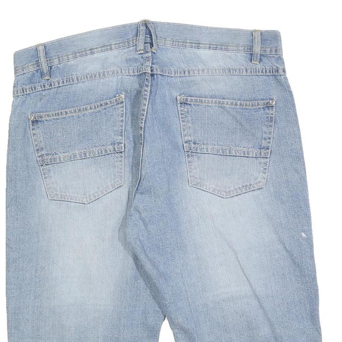 LIVERGY Mens Shorts Blue Denim Casual L W36 Cotton Blend Relaxed