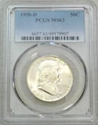 1950-D Franklin Half Dollar PCGS MS63 99% FBL Frosty White PQ New Holder #J201N