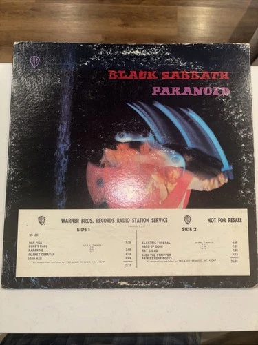 Black Sabbath Paranoid 1970 First Press DJ Copy / Scratches Both Sides / Promo