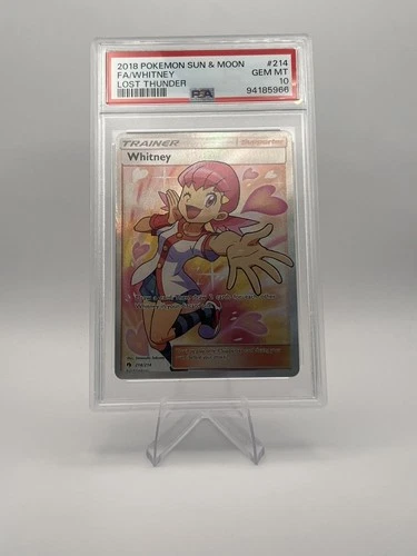 Pokémon TCG Whitney 214/214 PSA 10 GEM MINT Full Art 2018 Lost Thunder Rare