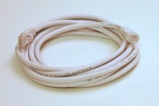 10 Foot White Molded Cat 5e Network Cable - 10' Feet Ethernet Gold Plated RJ45