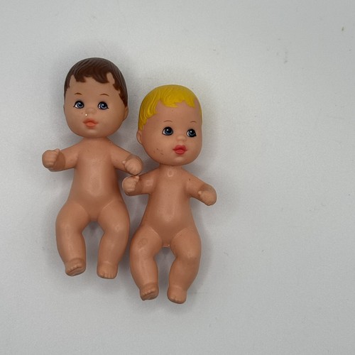 2 Vintage 1973 Mattel Barbie Loving Family Baby Doll's Krissy Infant 2-1/2"