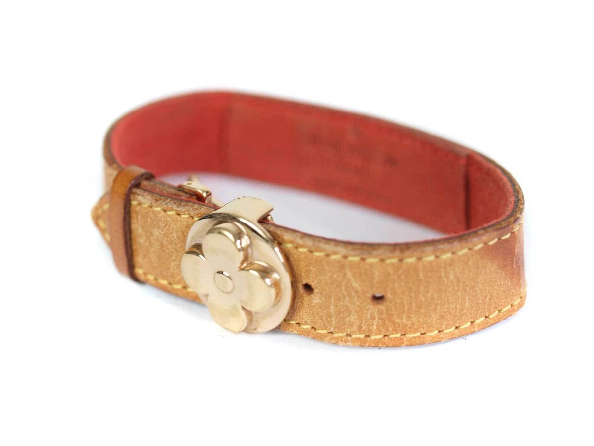 Louis vuitton red shop leather bracelet