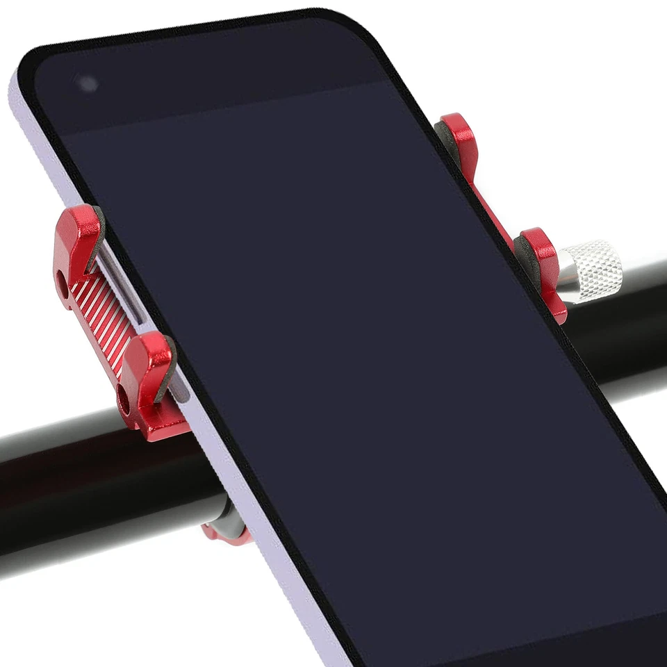 360° Red Aluminum Motorcycle Bike Bicycle GPS Cell Phone Holder Mount Handlebar - Image 3 of 4