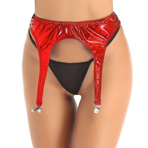 Women's Elastic Waist 4 Metal Clips Suspender Garter Belt Lingerie Punk Harness - Picture 2 of 70