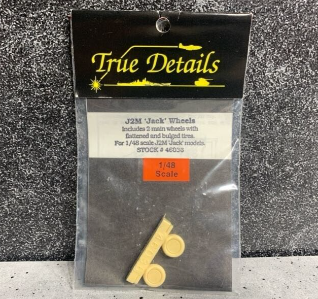 1/48 True Details- 46036 J2M 'Jack' Wheel Set - Flattened & Bulged - Made in USA