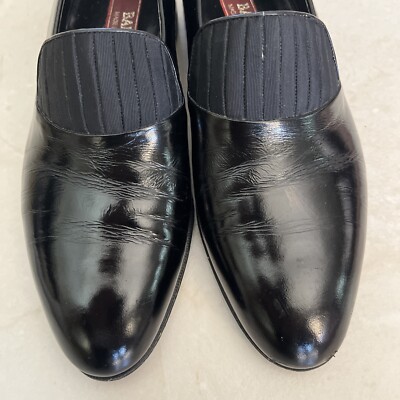 Vintage BALLY Black Leather Dress Loafers Mens Size 7 1/2  display picture 1