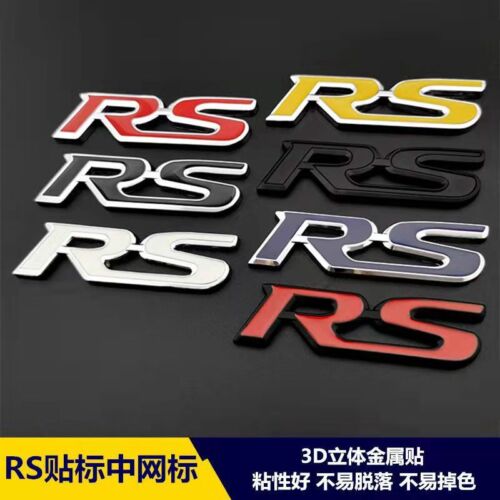 Metal RS Grill Badge Racing Spor Front Emblem For Ford Camaro Chevrolet GM - Picture 1 of 19